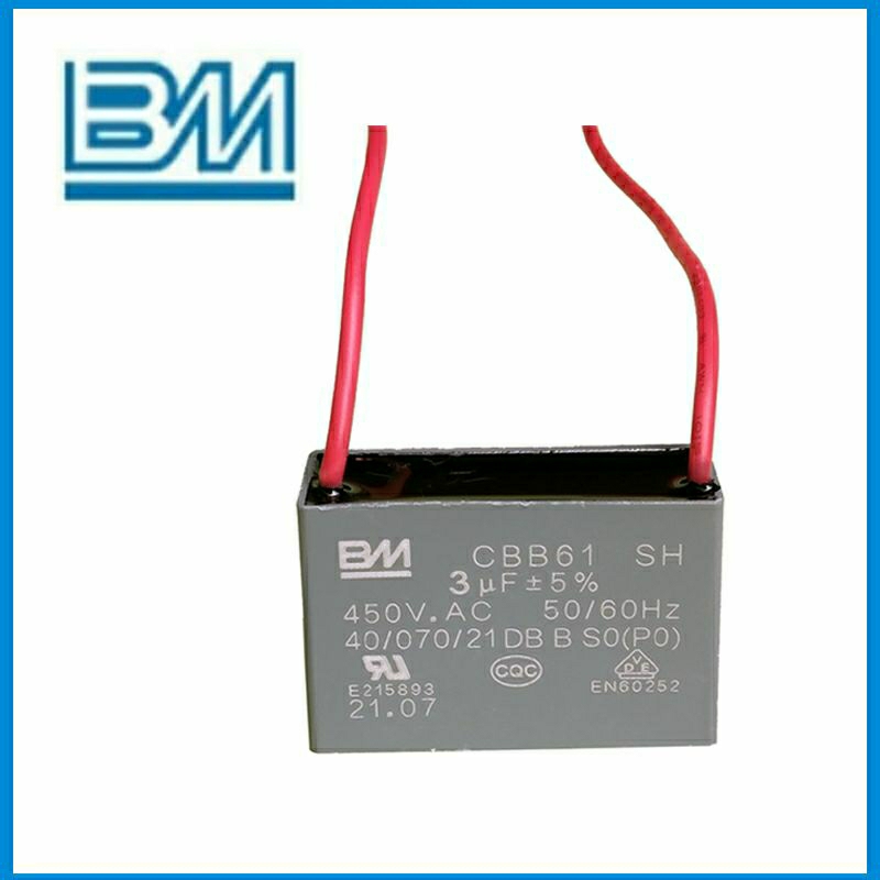 CBB61 CAPACITOR BM 3UF 450VAC KIPAS SILING KAPASITOR (for All Brand