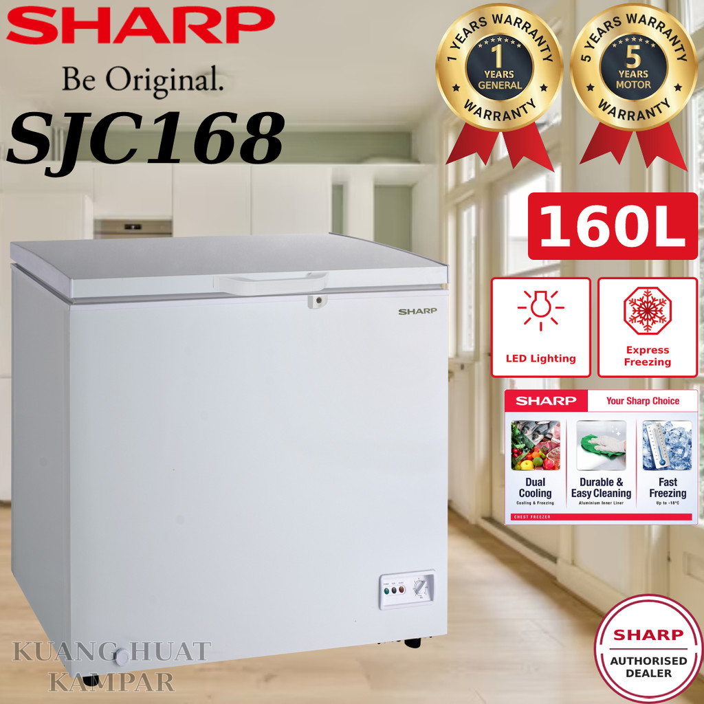 SHARP 160L CHEST FREEZER WITH DUAL COOLING SJC168 | Shopee Malaysia