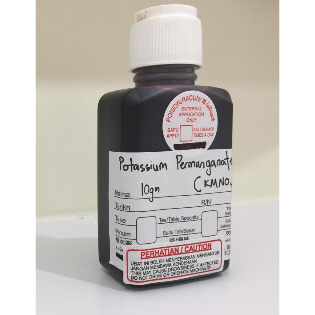 POTASSIUM PERMANGANATE KMNO4 UBAT DRESSING CUCI LUKA ALLERGIK MUJARAB