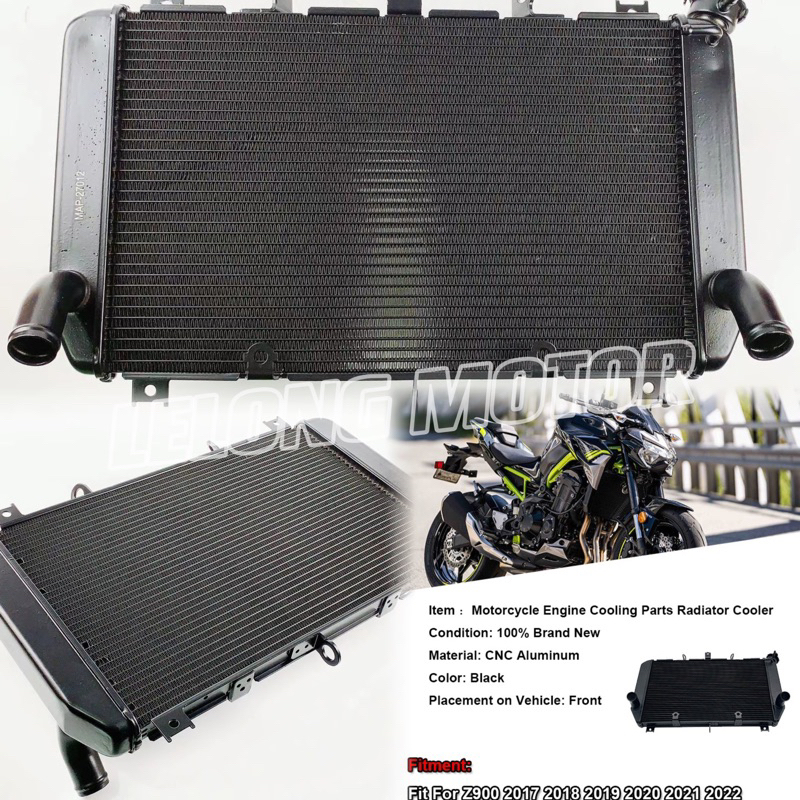 Motorcycle Z900 Aluminum Engine Radiator Coolant Cooler Cooling Water ...