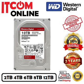 Western Digital 2TB, WD Red Plus NAS Hard Drive 3.5-Inch (WD20EFPX