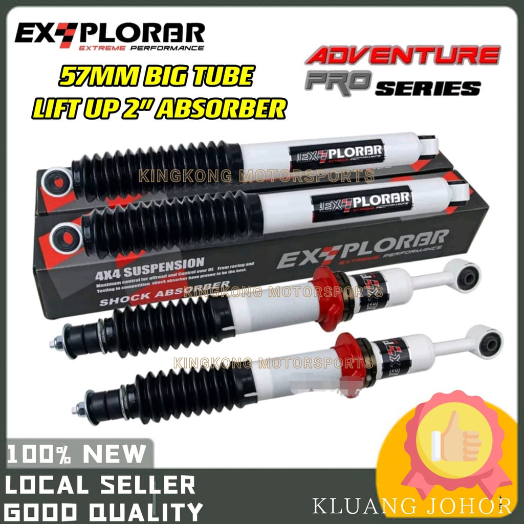 Explorer 57mm Big Tube Aventure Pro Standard Lift 2 Heavy Duty Absorber Front Rear Hilux Vigo 5798