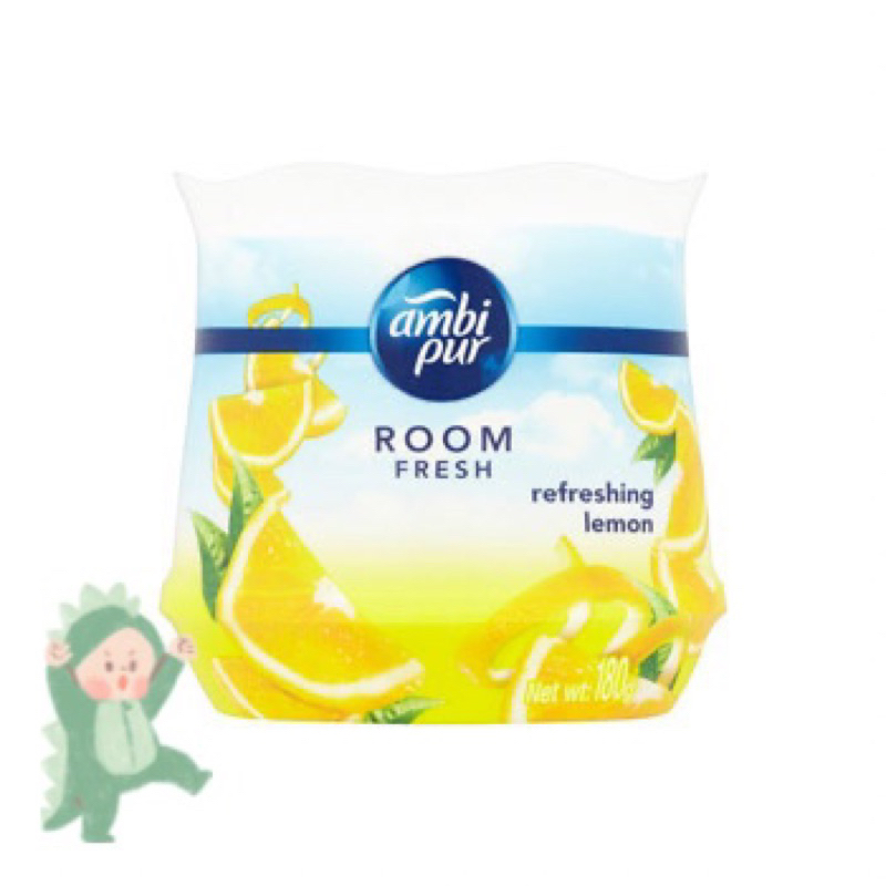 Ambi Pur Air Freshener Room Fresh Scented Gel Refreshing Lemon 180g