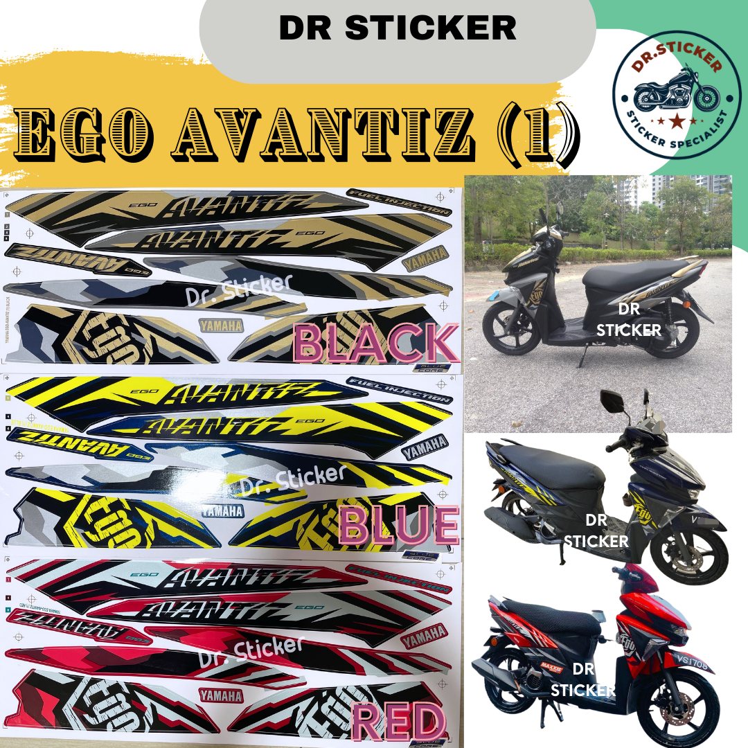 Yamaha Ego Avantiz Stripe Stiker Sticker Yamaha Egoavantiz Avantis Body Coverset Cover