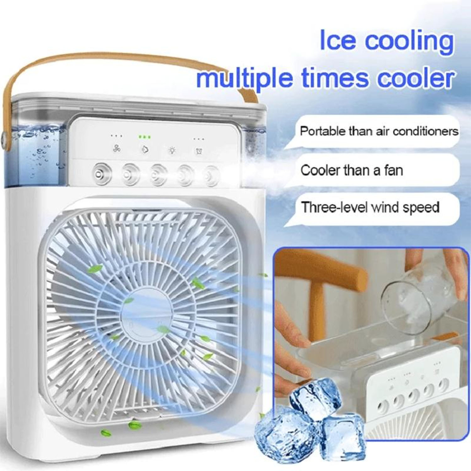 Ice cooler hot sale fan