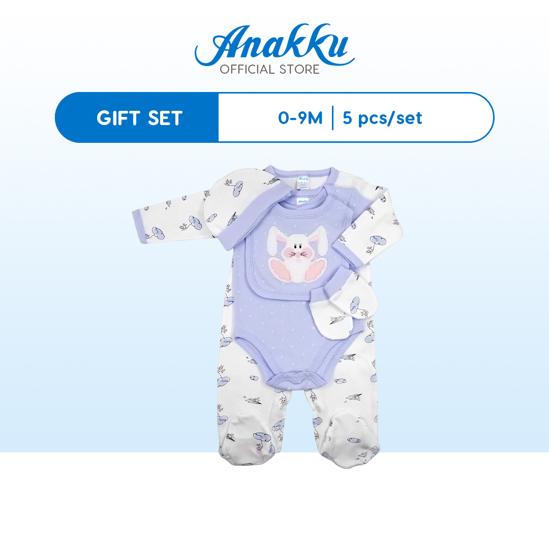 Anakku [5pcs/set] Newborn Baby Girls Combo Gift Set [09M] Set Hadiah Bayi Perempuan EAK6861