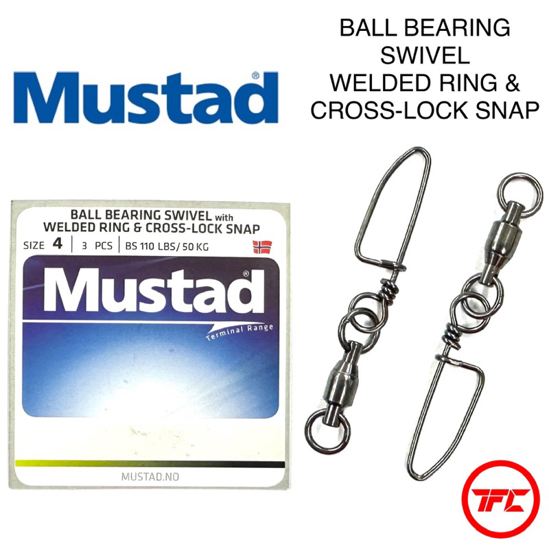 Ball Bearing Swivel with Welded Ring & Cross-Lock Snap