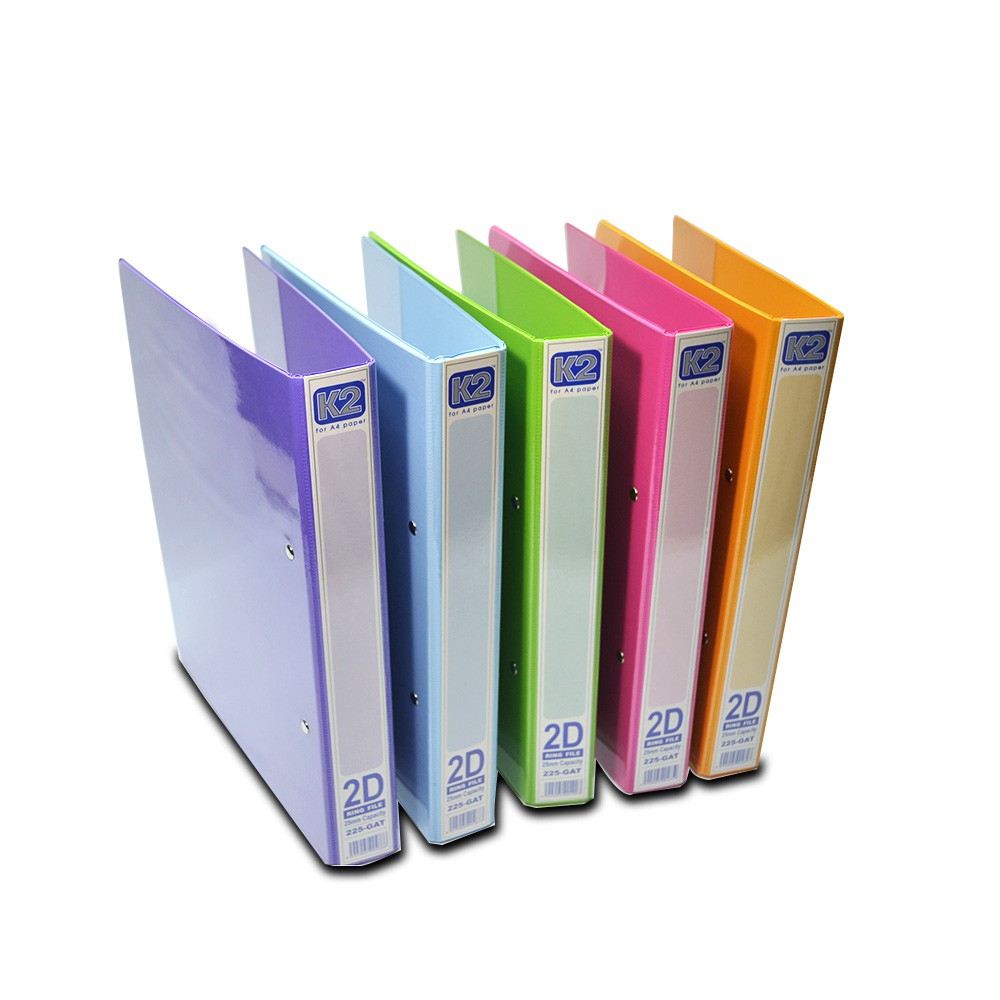 K2 A4 Size 2D Ring File - with Transparent Pocket Assorted Color / 25mm ...