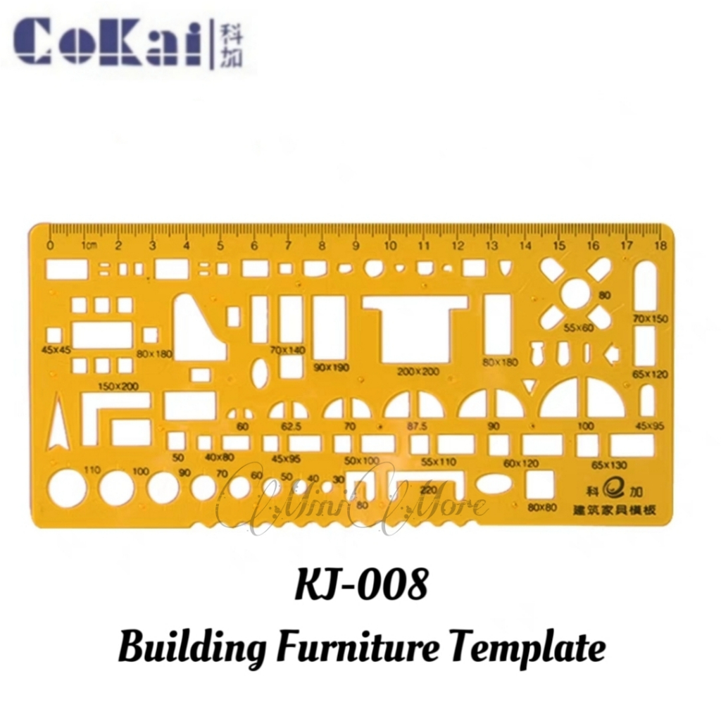 (MiniMore) COKAI Technical Drawing Template Ruler - Architectural ...