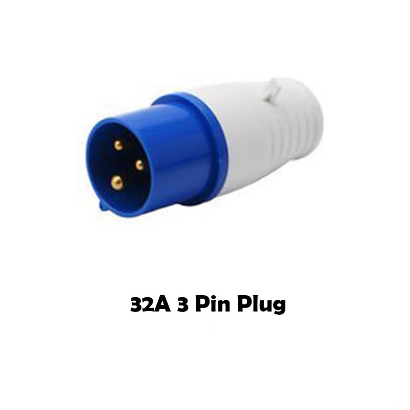 Industrial Plug Wall Socket Connector Socket 16a 32a 3 Pin 4 Pin 5 Pin Bluered Single Phase 5539