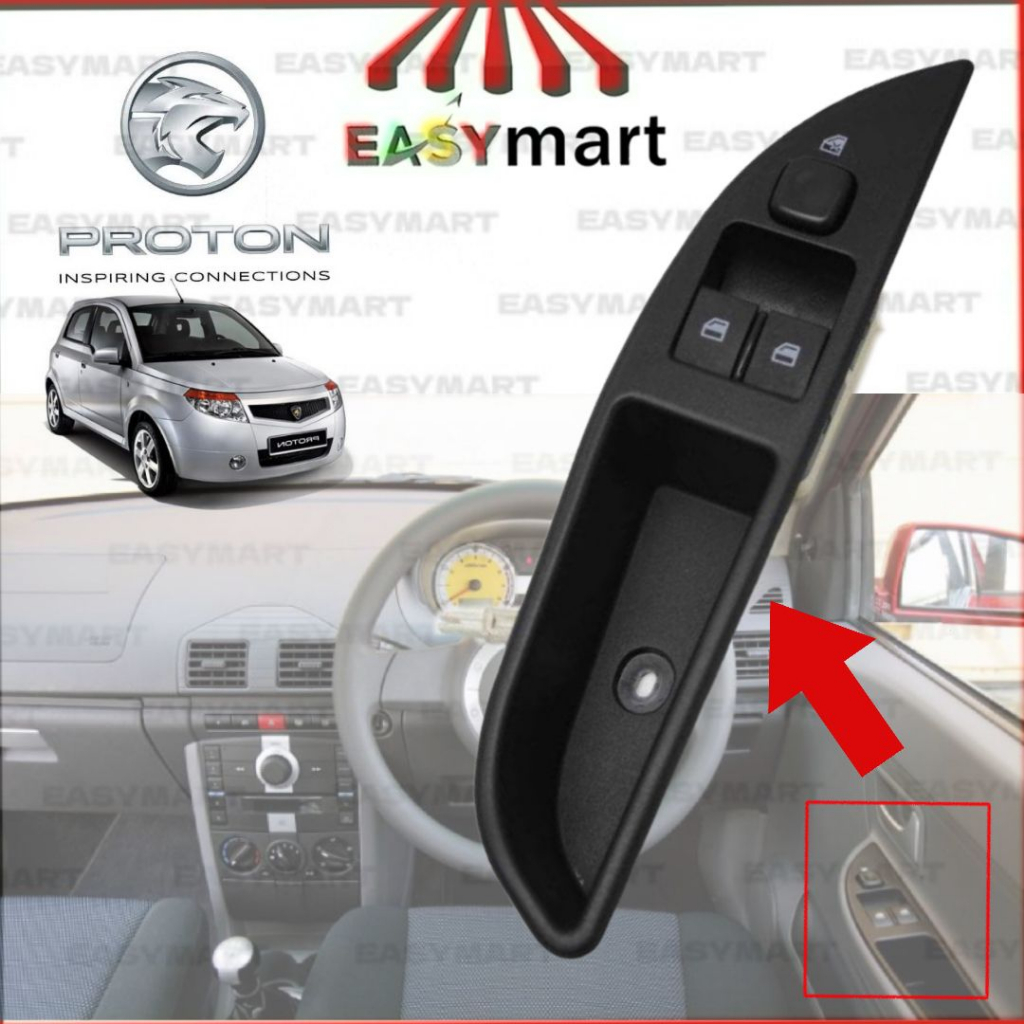 Proton Saga Blm Savvy Power Window Main Switch 2 Button Master Switch Main suis OPW855376