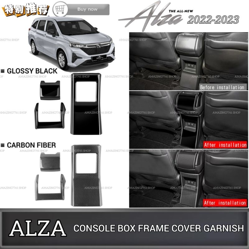 AMAZING PERODUA NEW ALZA 2022-2024 CAR ARM REST SIDE CONSOLE BOX FRAME ...
