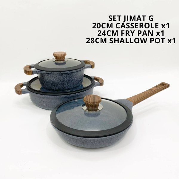 (Ready Stock!!) EIS K&I Germany 12pcs Non Stick Granite Ceramic