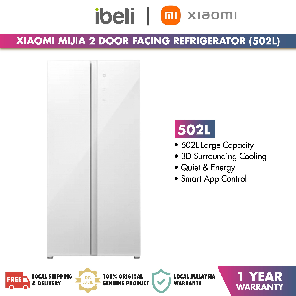 Xiaomi Mijia 2 Door Facing Large Capacity Refrigerator White (502L