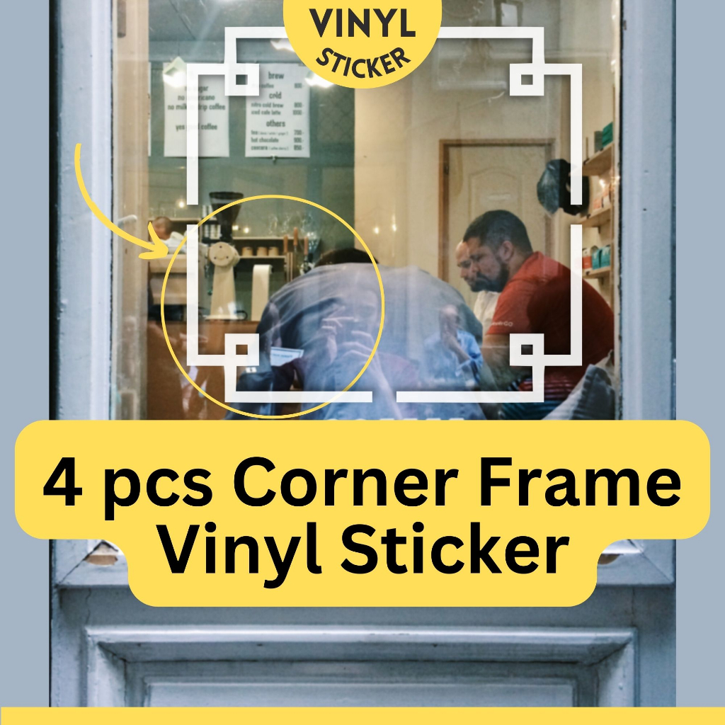 (Ready Made) 4pcs Corner Frames Decoration Vinyl Sticker Set 06 - Vinyl ...