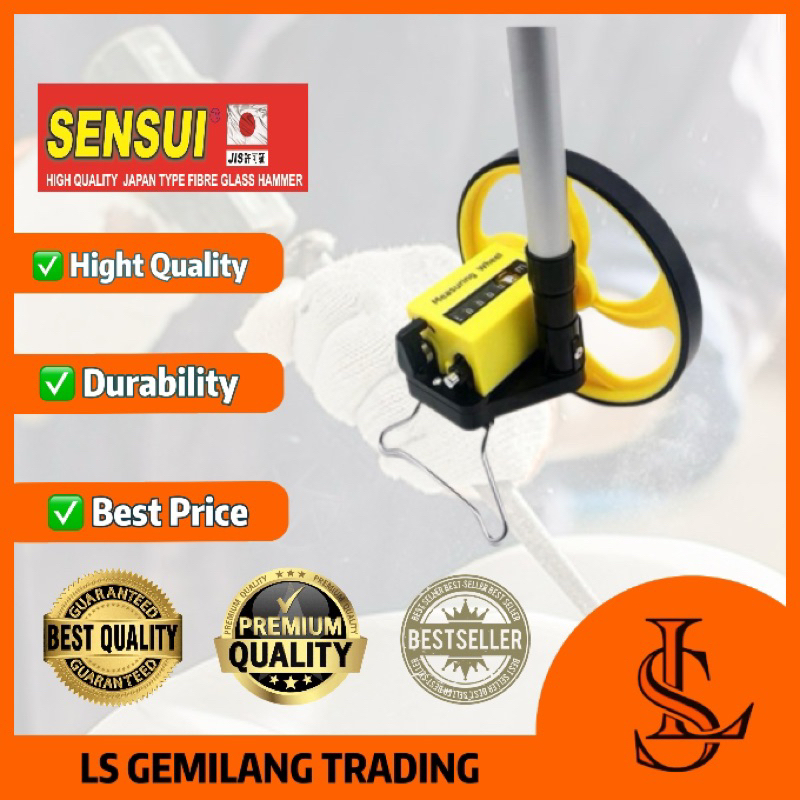 SENSUI SES-08 8'' MEASURING WHEEL ALUMINUM UKUR JALAN raya ukur roda ...