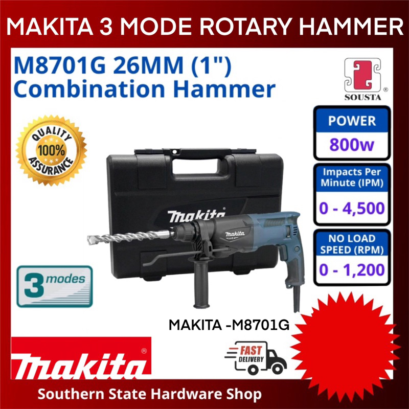 MAKITA 3 MODE ROTARY HAMMER MAKITAM8701G Shopee Malaysia