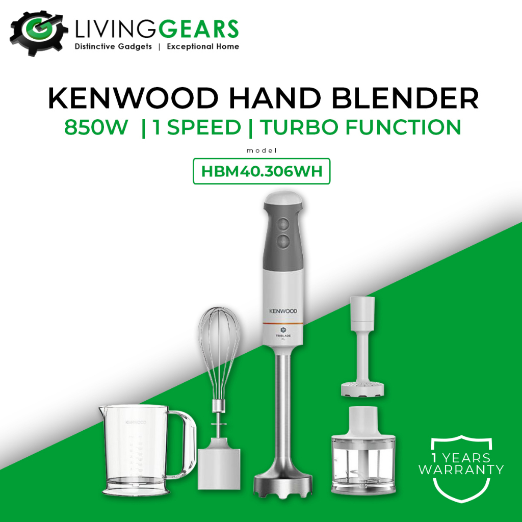 Kenwood Hand Blender Mixer 850W 1 Speed, Turbo Function Stainless Steel ...