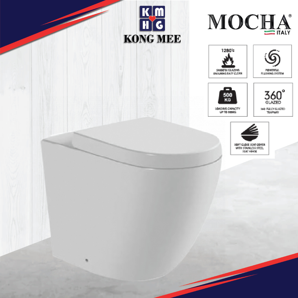 Mocha Italy Floor Standing High Quality WC Jamban Toilet Bowl Mangkuk Tandas Duduk 马桶 Toilet Seat Water Closet