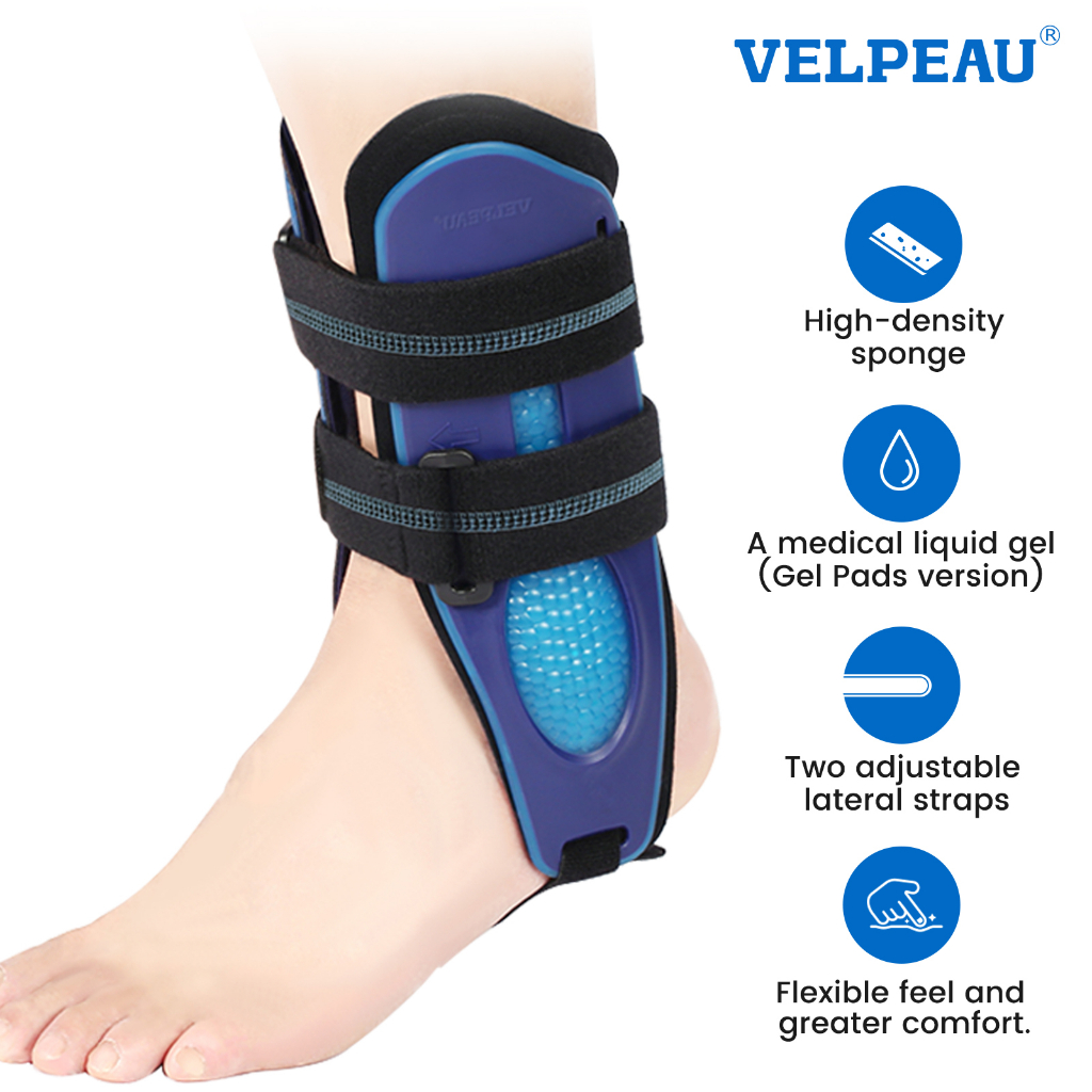 VELPEAU Ankle Brace - Stirrup Ankle Splint - Adjustable Rigid