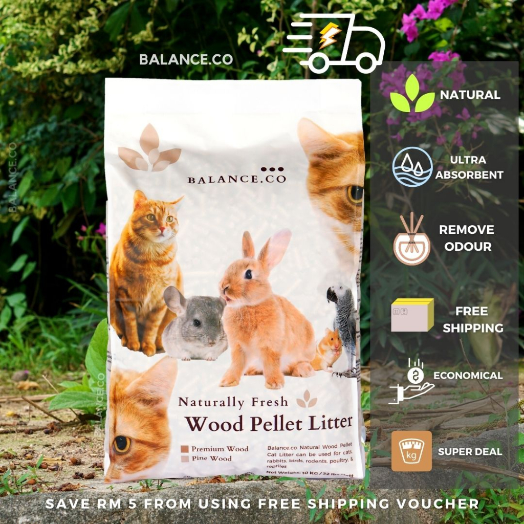 Balance.co 10KG Premium Pet Bedding Pine Wood Pellet Cat Litter Wood