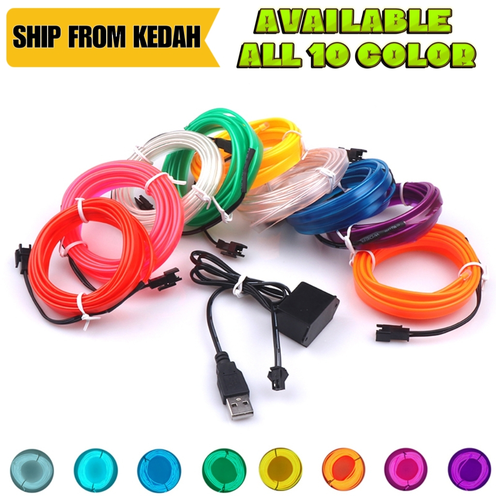 Plug & Play EL Wire Neon Light Strip Neon LED Strip Battery Flexible
