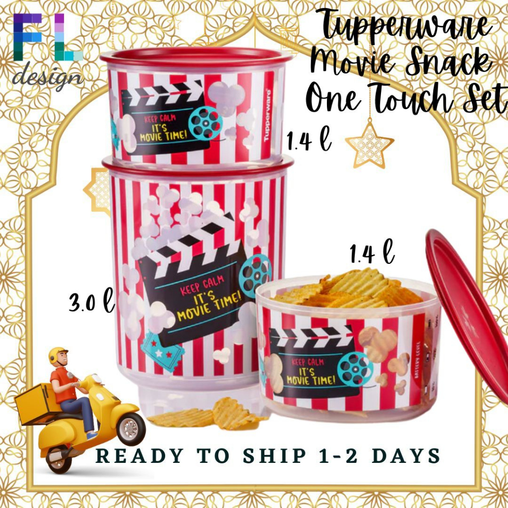 🎁 Hadiah Tupperware🎁REKA Wish card 🎁Movie Snack One Touch Set Air Tight ...