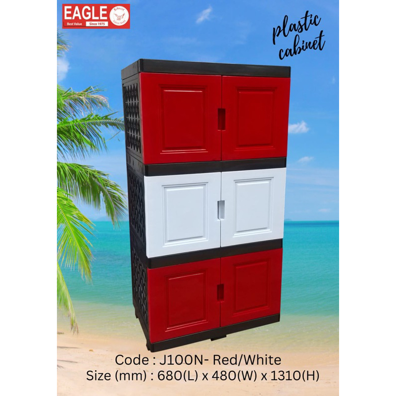 Kiwi 3tier Diy Plastic Storage Cabinet 3tingkat Cabinet Plastic