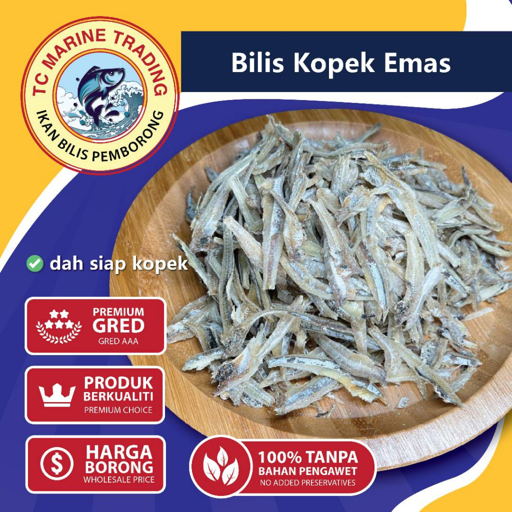 Ikan Bilis Kopek Emas Langkawi - (500G) / Peeled Dried Anchovy | Shopee ...