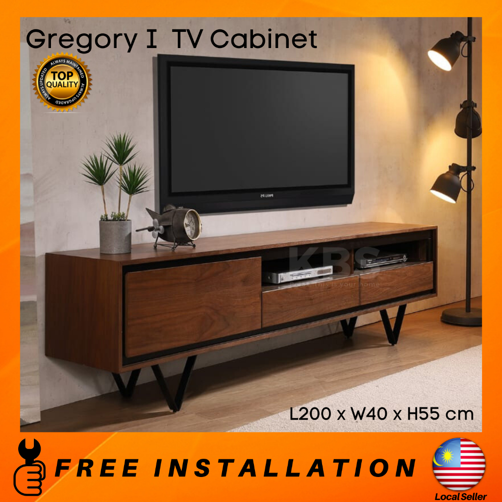 (FREE Installation+Shipping) KBS Gregory 6.5FT TV Cabinet / Industrial ...