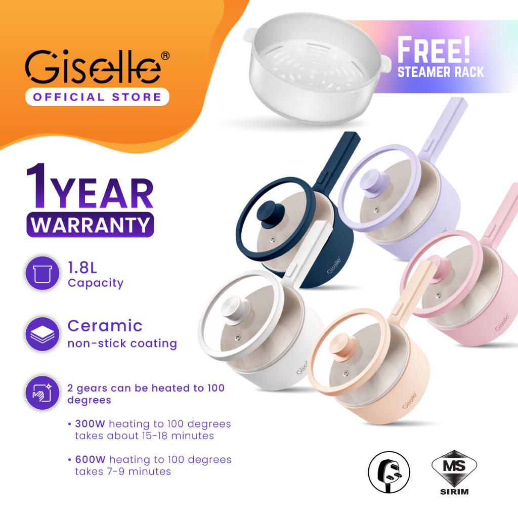 【Sirim Certified】Giselle Multifunction Electric Cooker with Ceramic