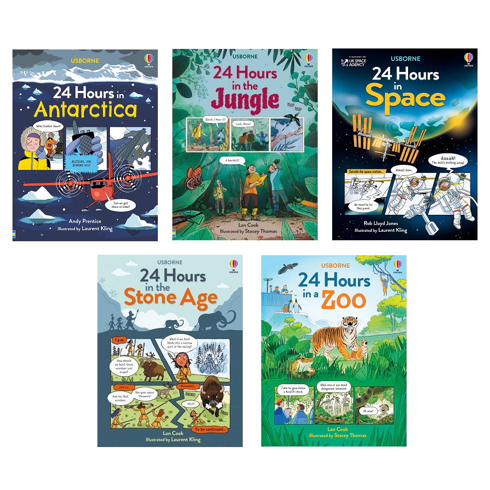 !!!New!!! Usborne 24 Hours in Antartica / the Jungle / Space / the ...