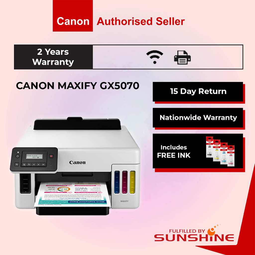 Canon Maxify Gx5070gx6070gx7070 Wireless Ink Tank Business Printer For High Volume Document 8636