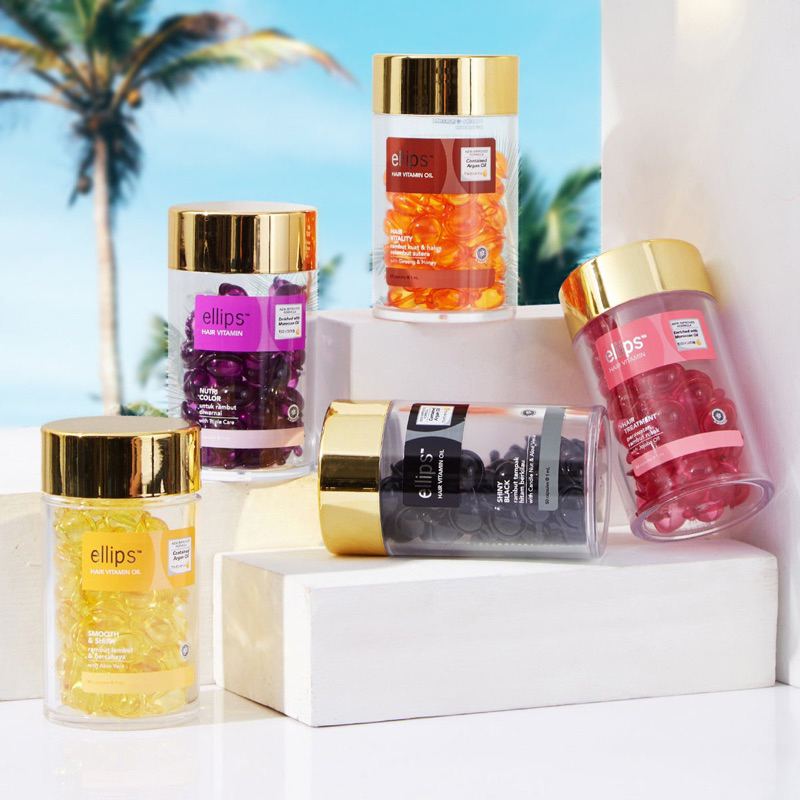 ellips HAIR VITAMIN with HEAT PROTECTION VITAMIN RAMBUT Enriched with