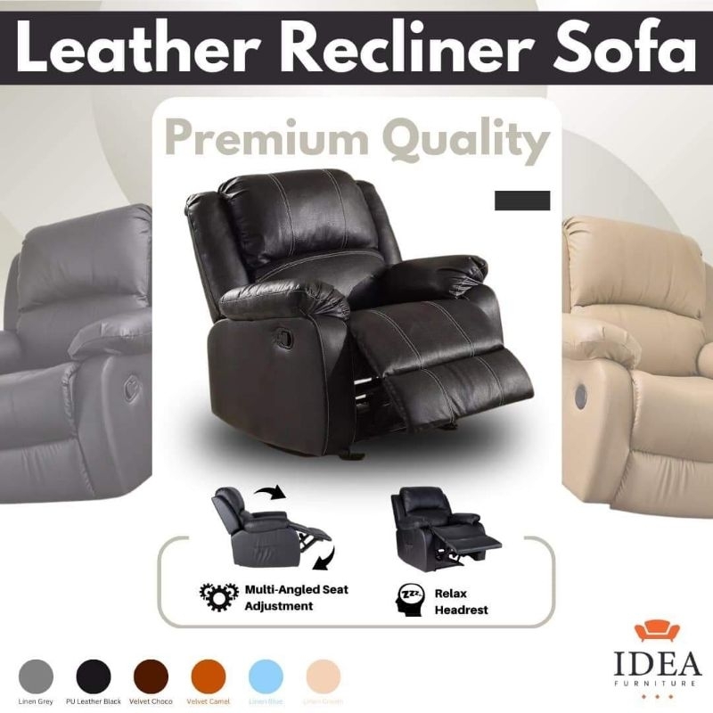 Single Recliner Sofa Arm Chair 1 Seater Home And Living Furniture Cupboards Sofas Shopee Malaysia
