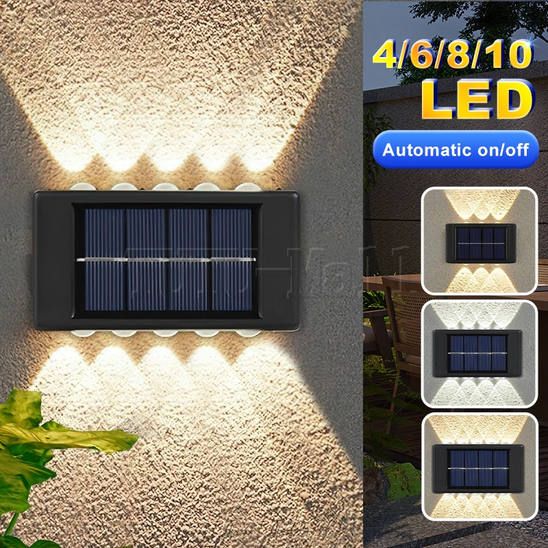 Raya 10LED Outdoor Solar Wall Light Waterproof Solar Lamp Solar Light ...