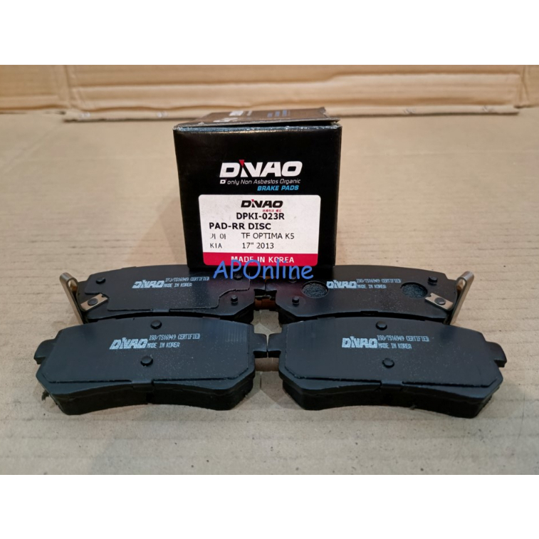 Kia Optima K5 2013-2017 Dnao Rear Brake Pad (Made In Korea) | Shopee ...