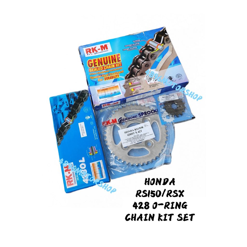 RK-M RKM RANTAI SPOKET DEPAN BELAKANG 428OL X 120L HEAVY DUTY CHAIN KIT ...