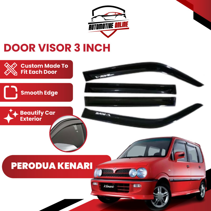 PERODUA KENARI DOOR VISOR 3 INCH (4 PIECES/1 SET) Shopee Malaysia