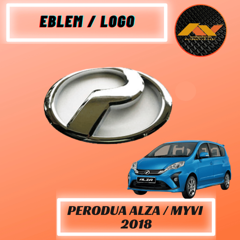 Original Perodua Alza 2018 Logo Ornament Front Depan 100% New Baru ...