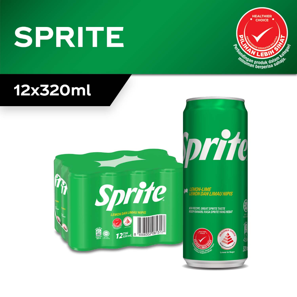 Sprite Can 320ml x 12 | Shopee Malaysia