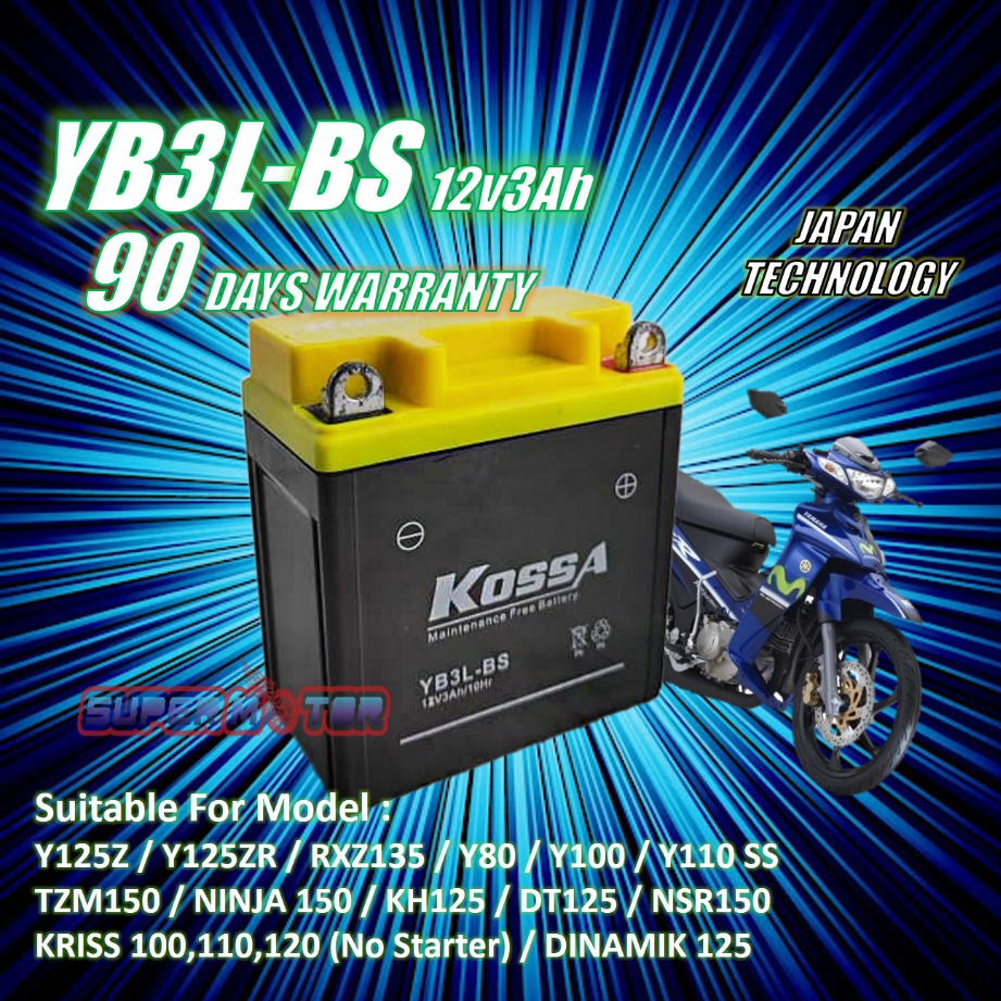 Fulbat - Motorradbatterie GEL FB3L-A/B GEL / YB3L-A/B FULBAT SLA Wasserdicht 3,2 Ah 35 Amps