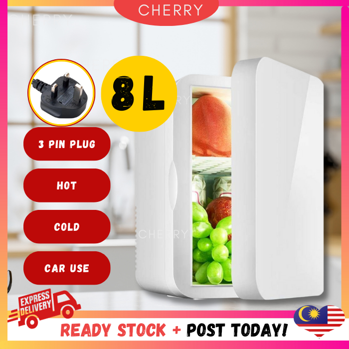 🍒CHERRY🍒 8L Portable Dual Use Mini Fridge, Kereta Rumah Mini Peti Sejuk ...