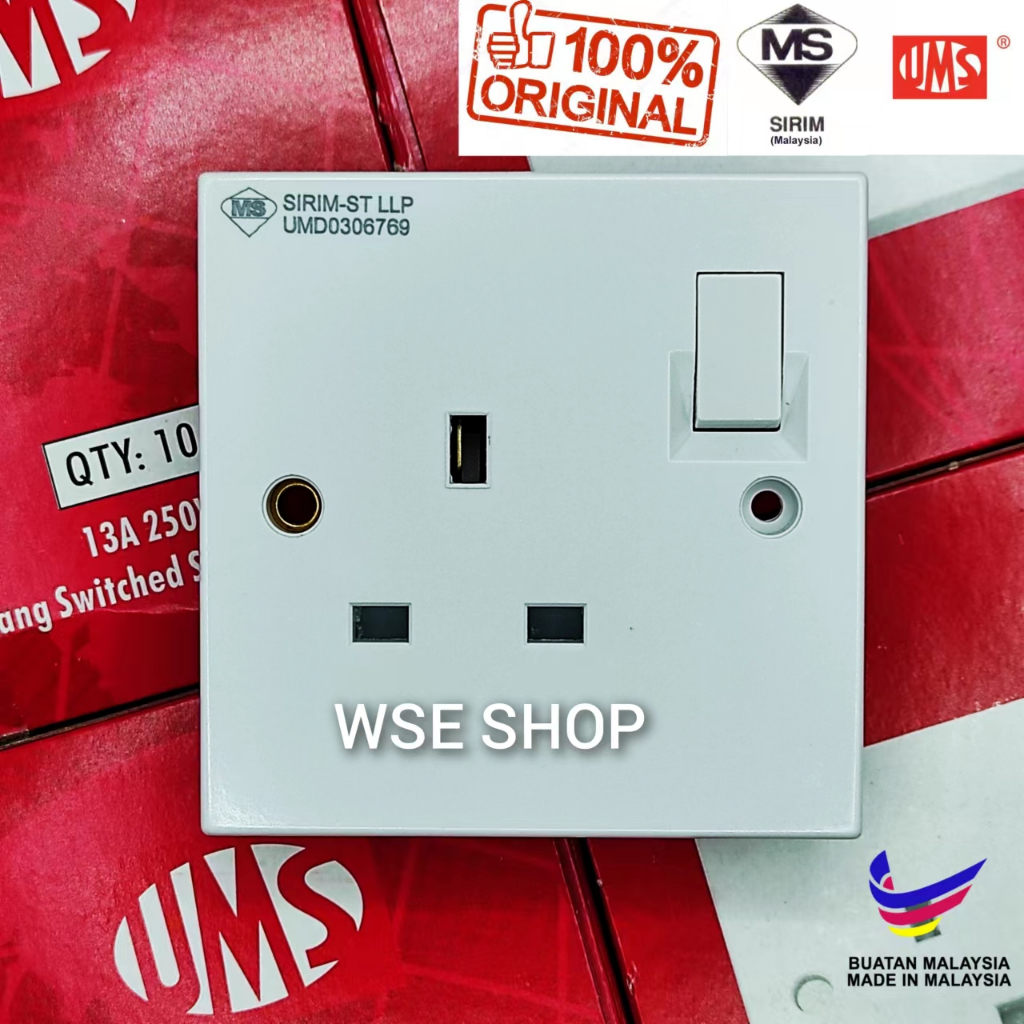 UMS 1213A 13a Switch Socket Outlet Bakelite(Tahan Panas) Shopee Malaysia