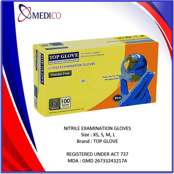 TOP GLOVE NITRILE EXAMINATION GLOVES (POWDER FREE) Shopee Malaysia