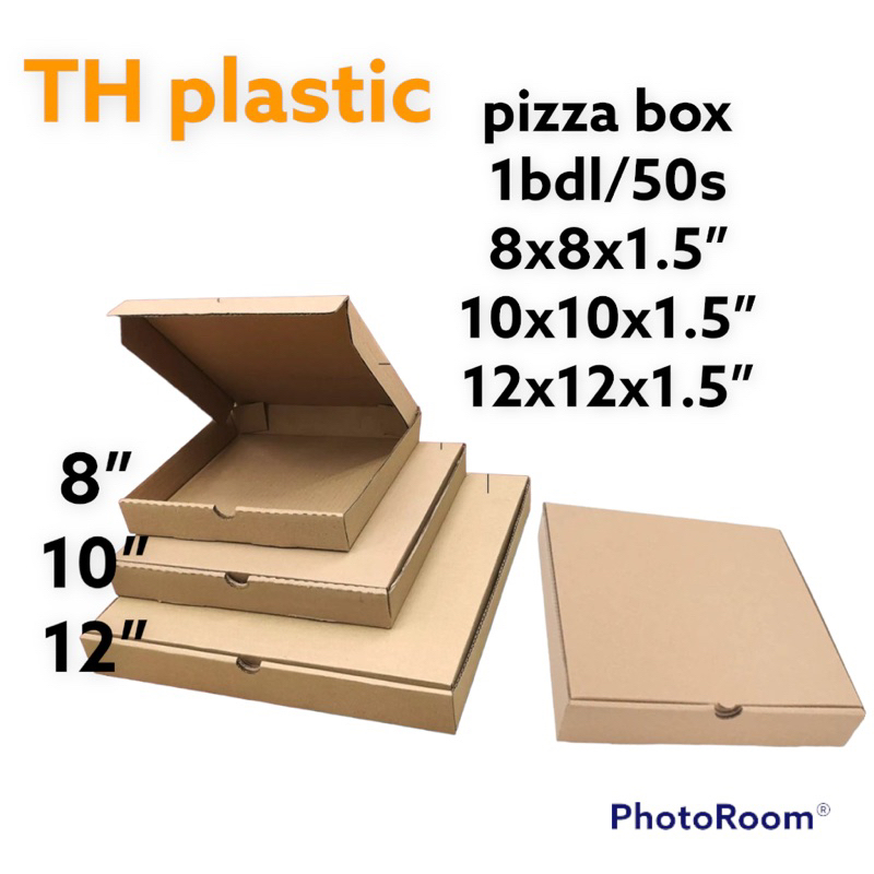 TH-PIZZA BOX -8x8” 10x10” 12x12” 1pkts/50s pizza box brown /kotak pizza ...