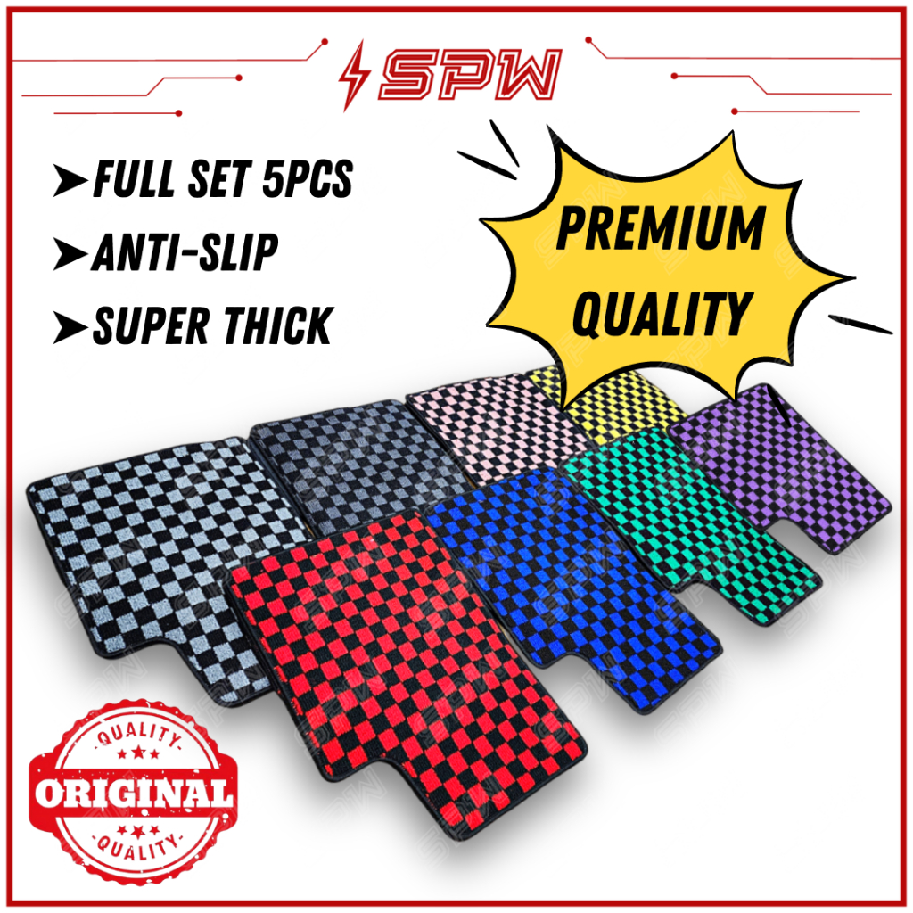 (V2 Premium) Universal Carpet Dadu Checkmate Dice Carpet Car Mat ...