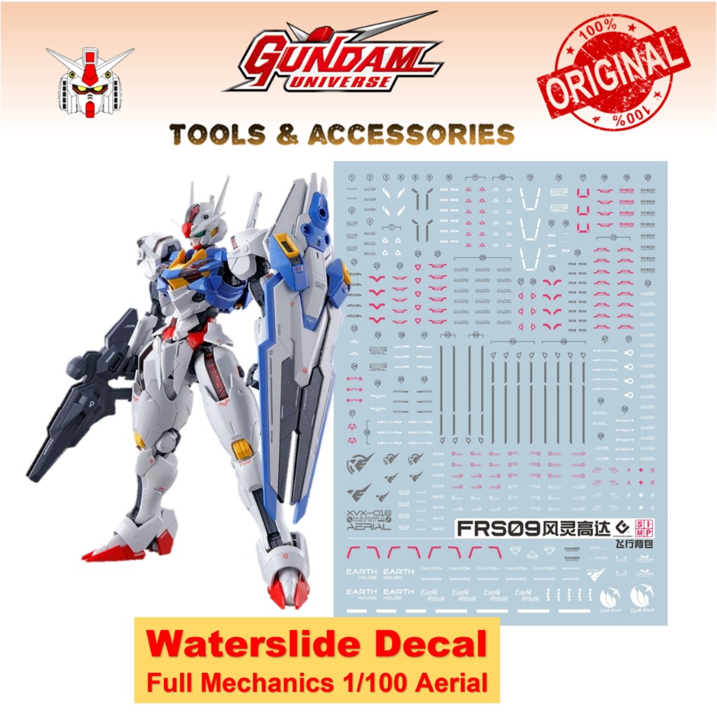 Evo Gundam Waterslide Decal Gundam Aerial FM Full Mechanics