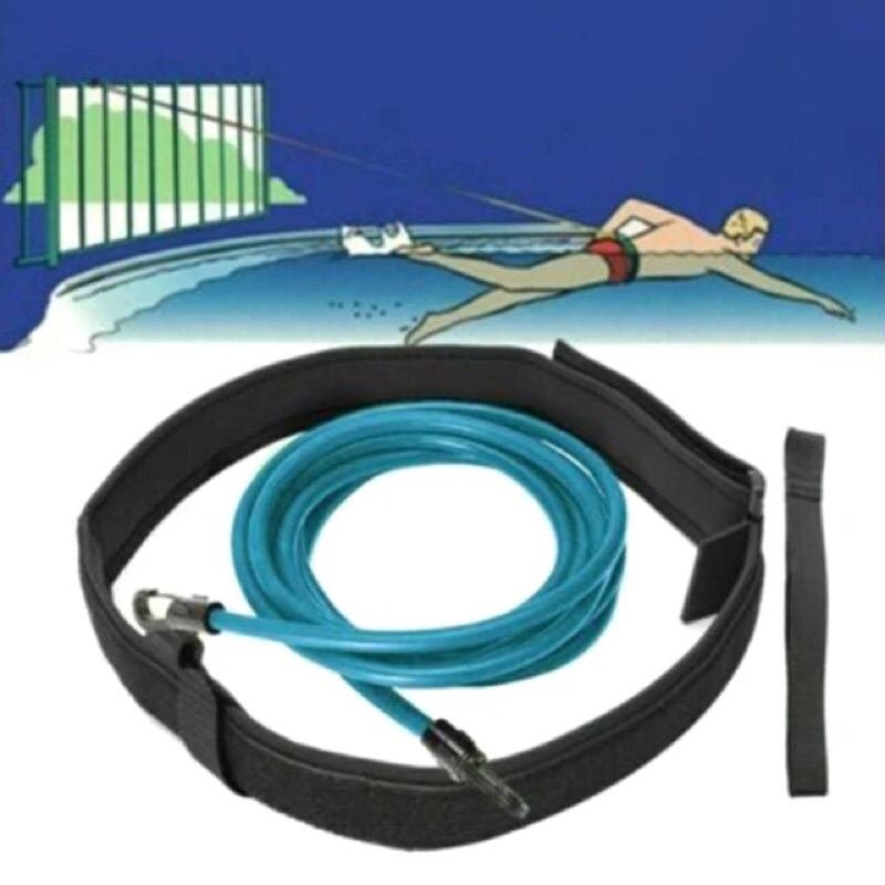 Swim tether 3 meter Adjustable Swim Training Resistance Elastic Belt