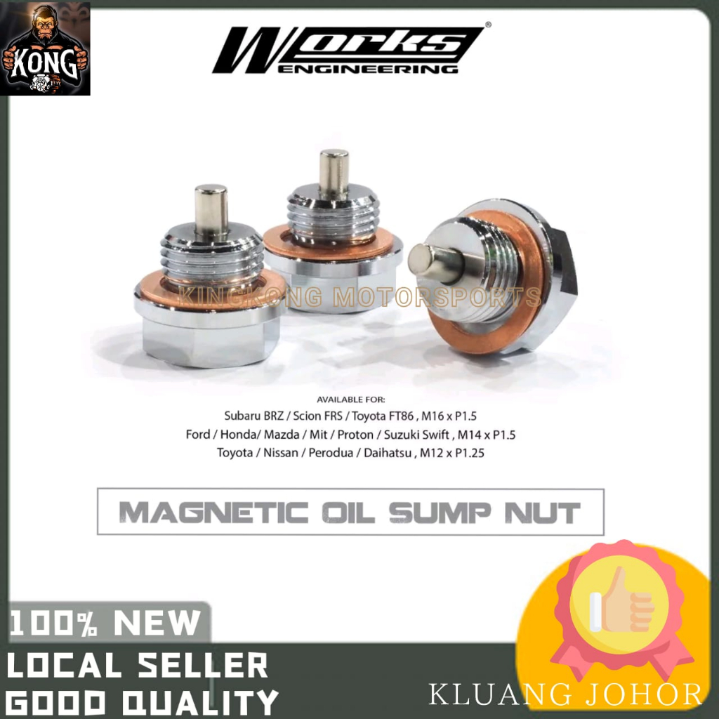 100 WORKS ENGINEERING FRS M16 X P1.5 OIL SUMP NUT DRAIN PLUG